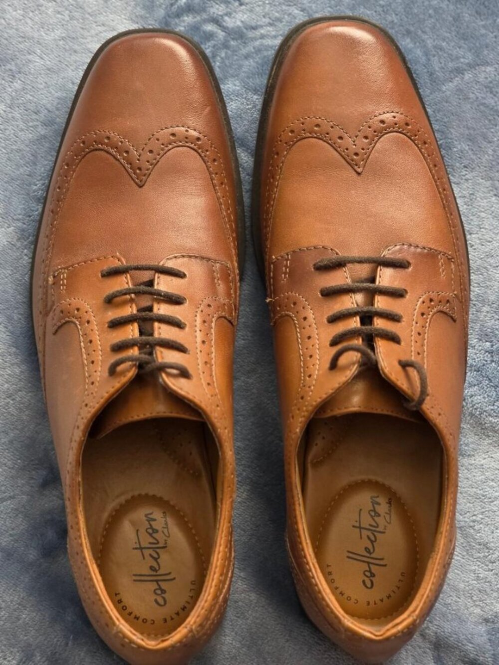 Clarks Collection Genuine Leather shoe- Light Brown/Tan, size 10D